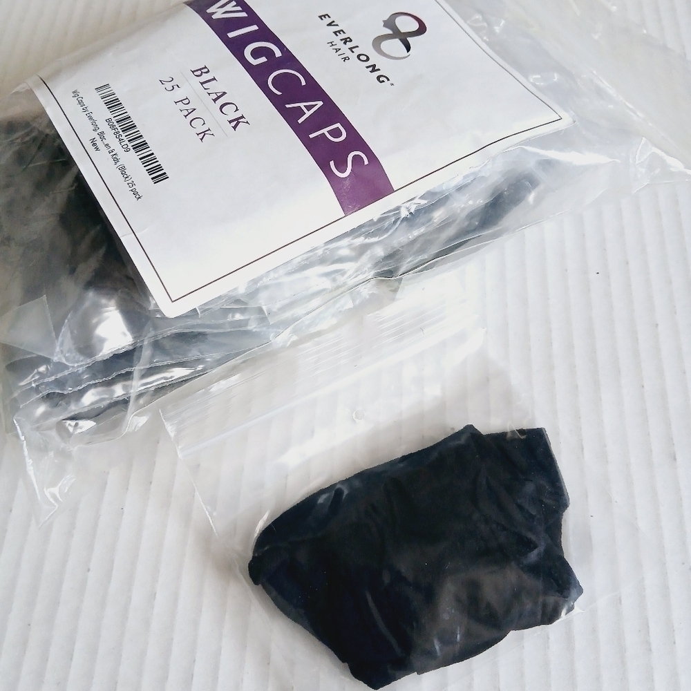 Black Wig Caps 25 pack - Picture 3 of 5